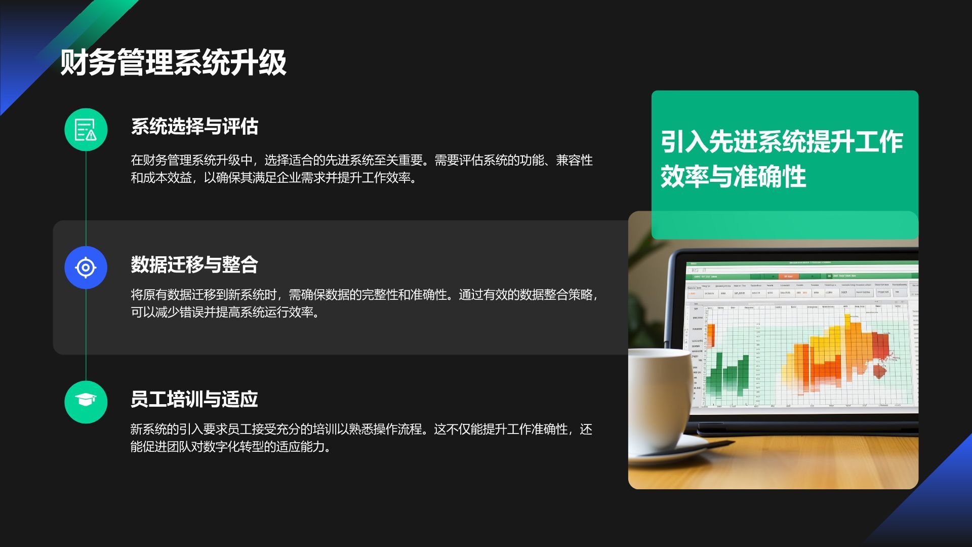 绿色商务风财务金融工作总结PPT模板