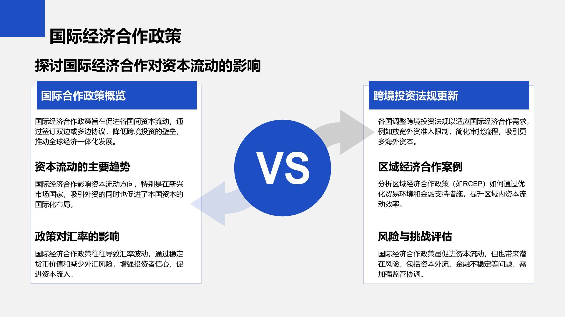 蓝色商务风财务金融季度总结PPT模板