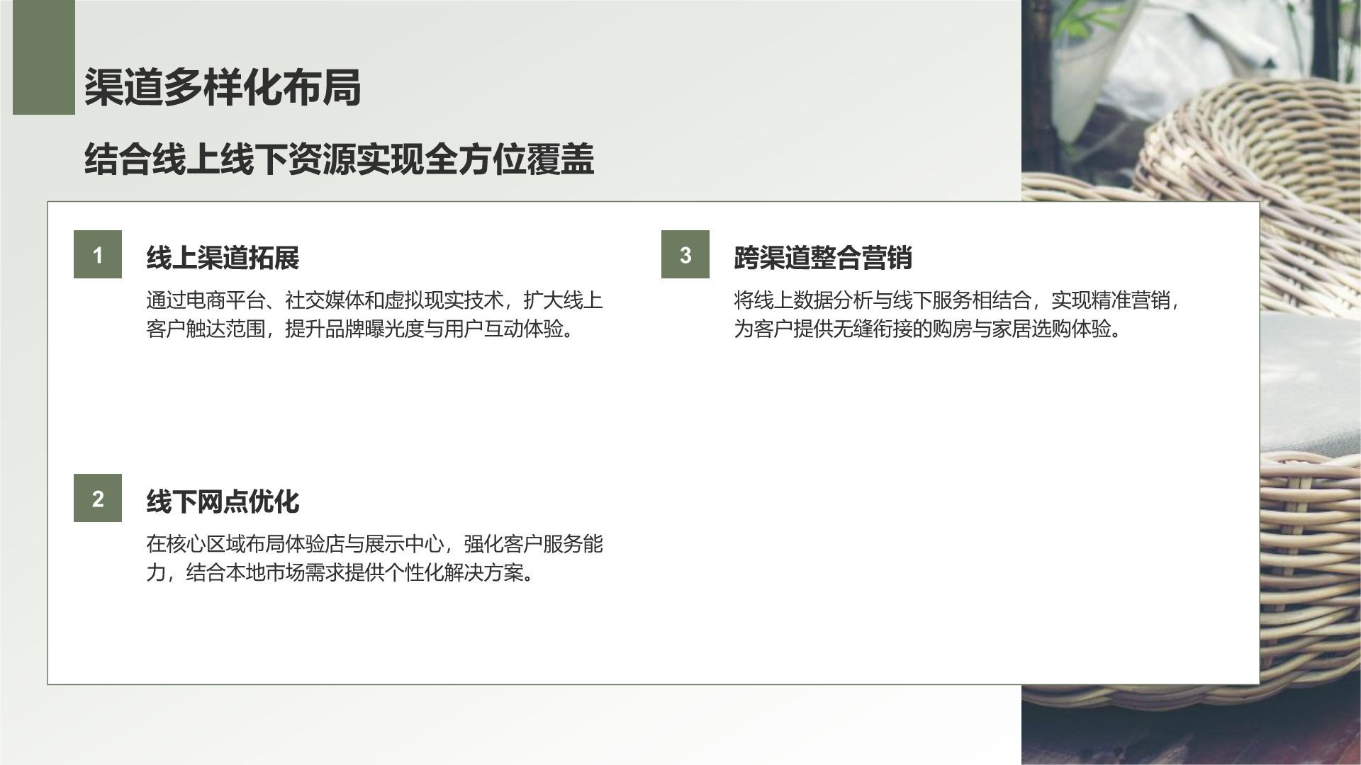 绿色商务风地产家居工作总结PPT模板