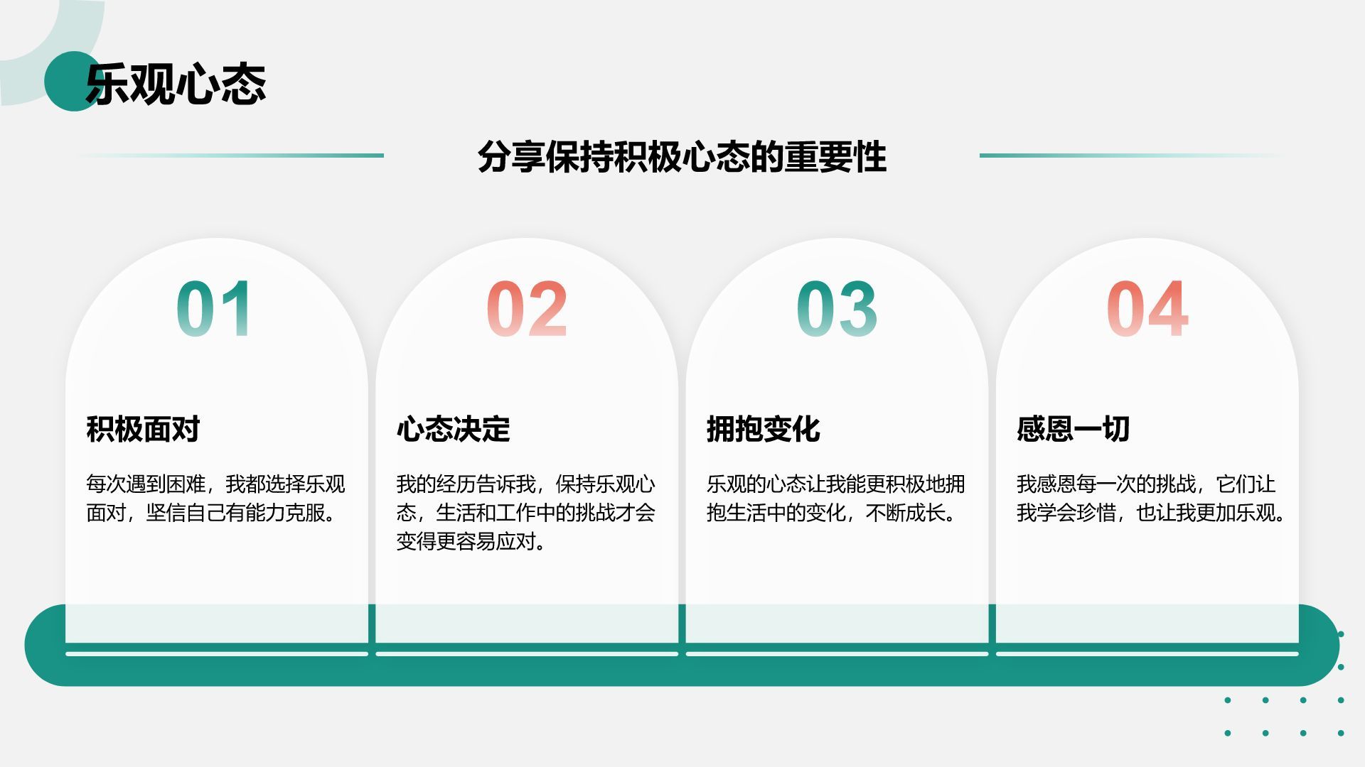 绿色商务风个人故事与成长分享PPTPPT模板