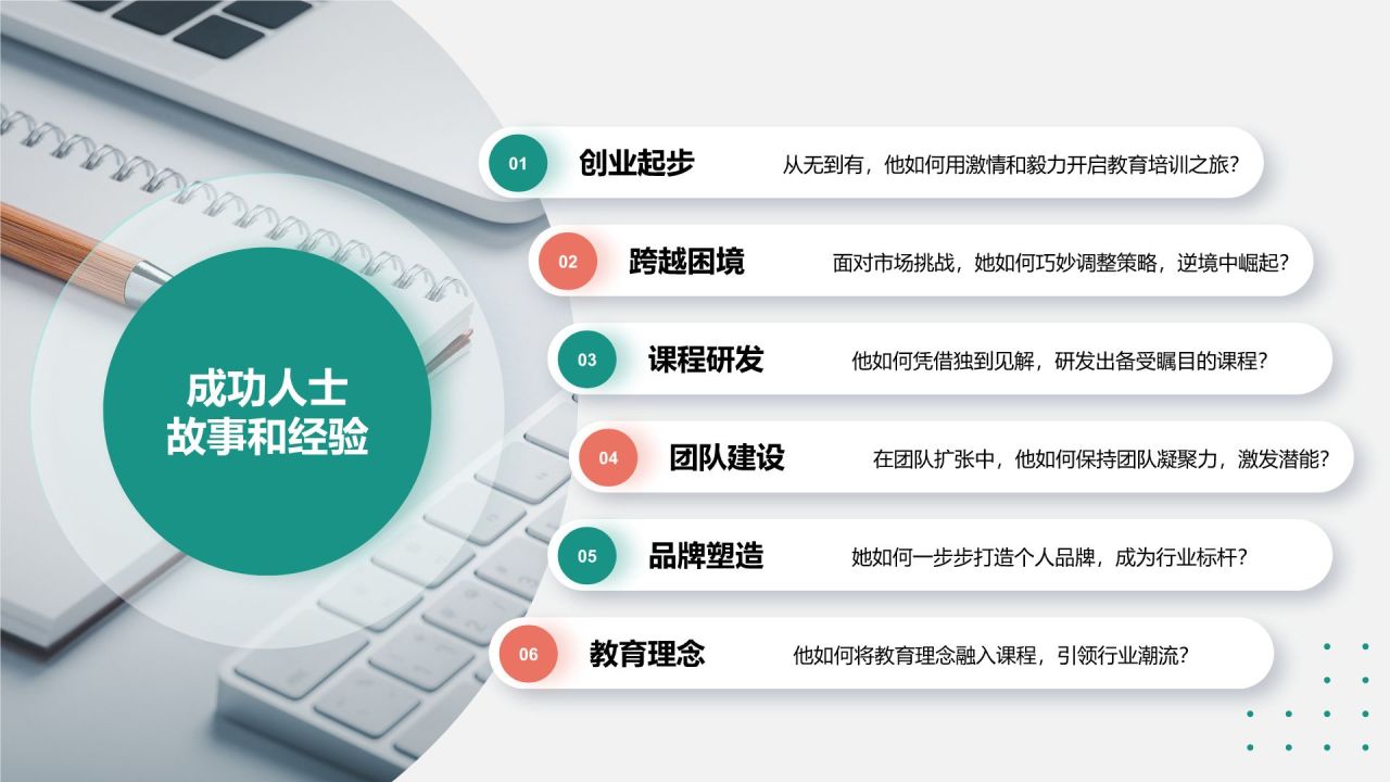 绿色商务风个人故事与成长分享PPTPPT模板