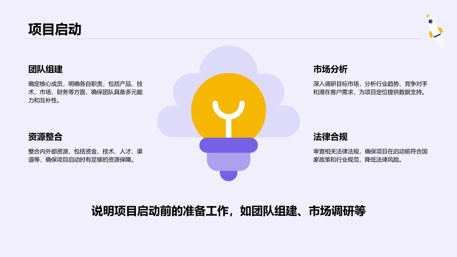 紫色插画风创业项目商业模式PPT模板