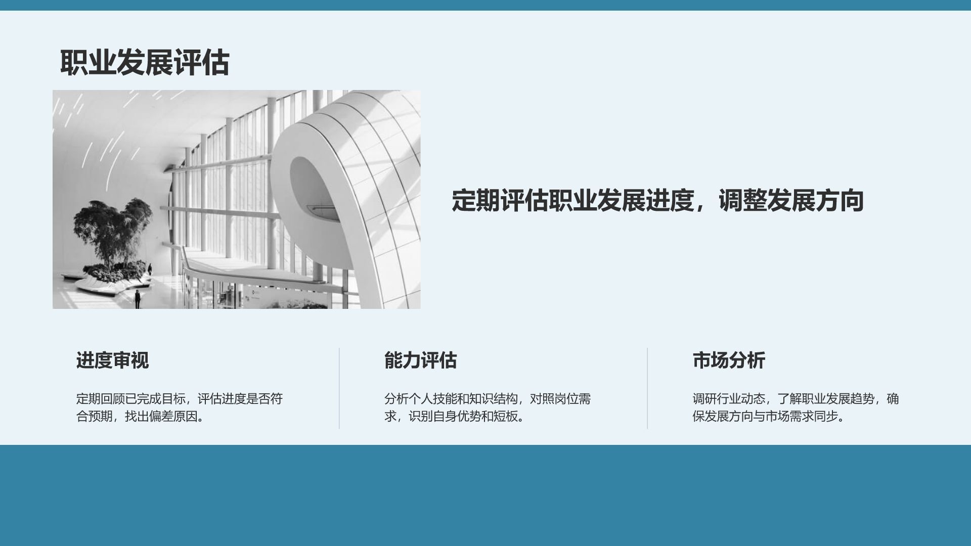 蓝色商务风未来三年职业发展规划PPT模板