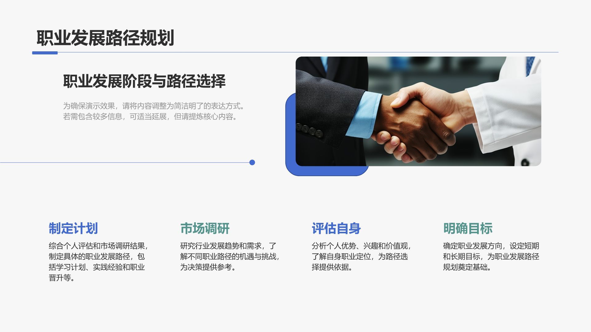 蓝色商务风职业素养提升计划PPT模板