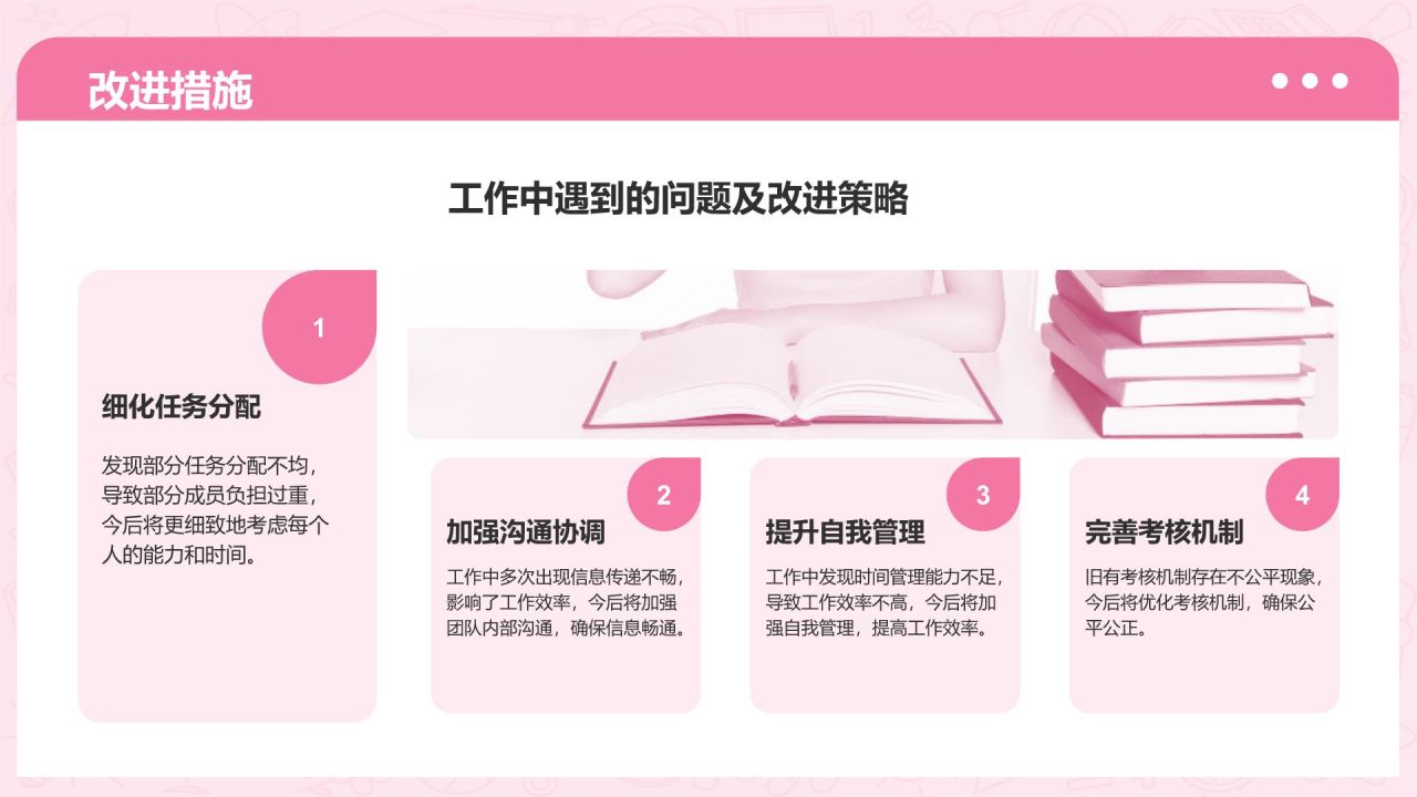 粉色3D风学习委员述职总结PPT模板