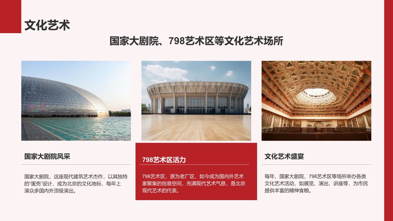 红色摄影风首都北京:千年古都与现代都市交融PPT模板