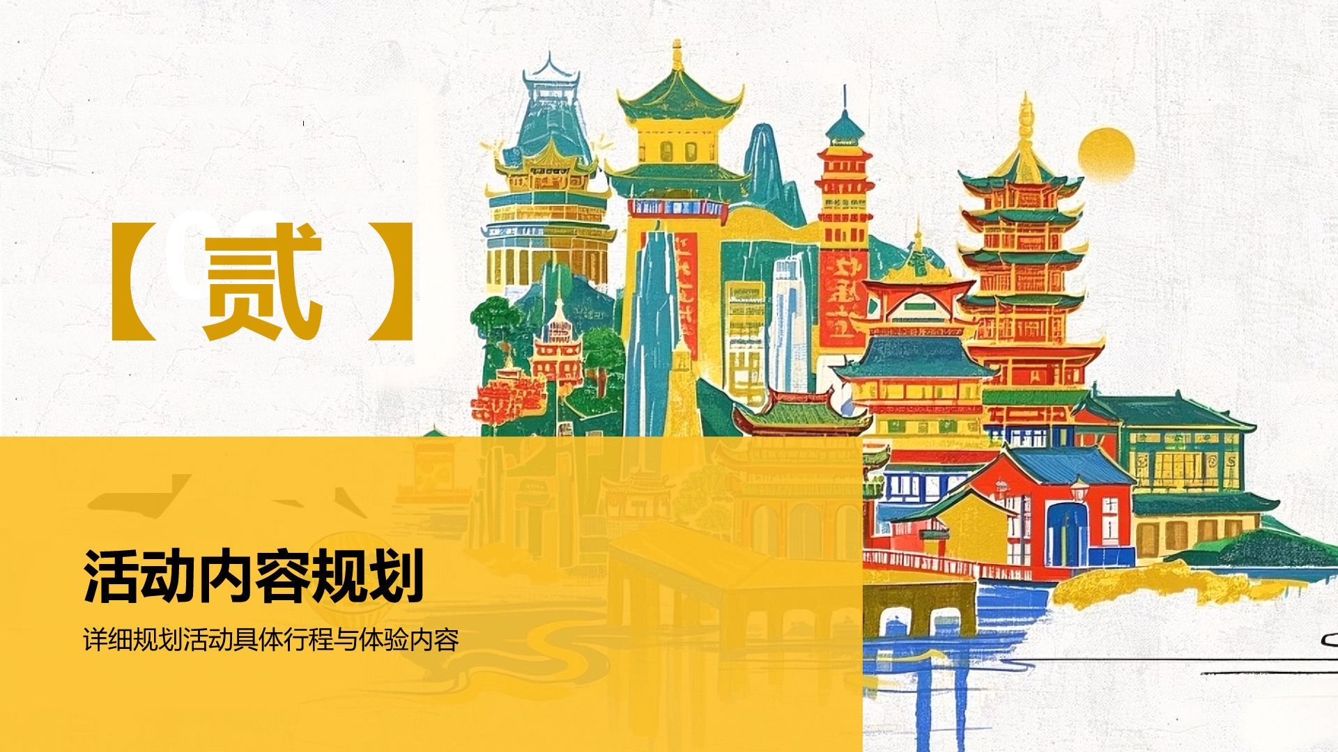 橙色复古风重庆热门景点深度游计划PPT模板