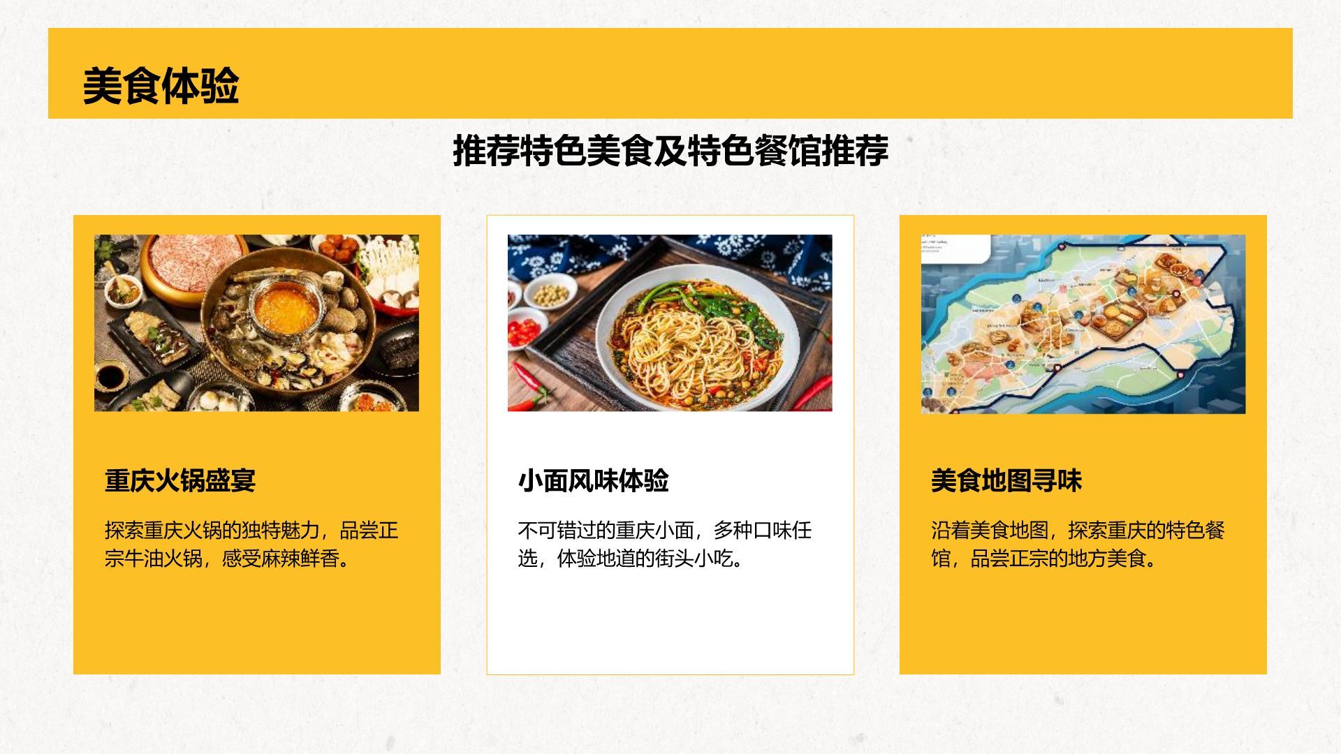 橙色复古风重庆热门景点深度游计划PPT模板