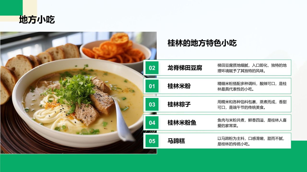 绿色商务风山水桂林:甲天下的自然画卷PPT模板