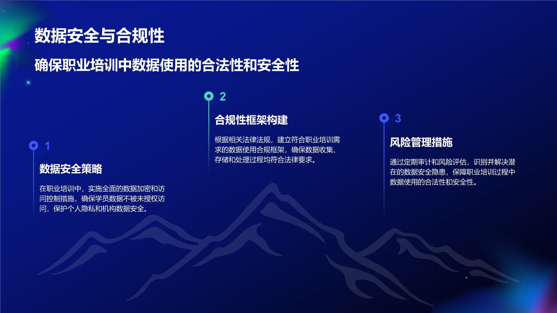 蓝色科技风教育培训大数据PPT模板