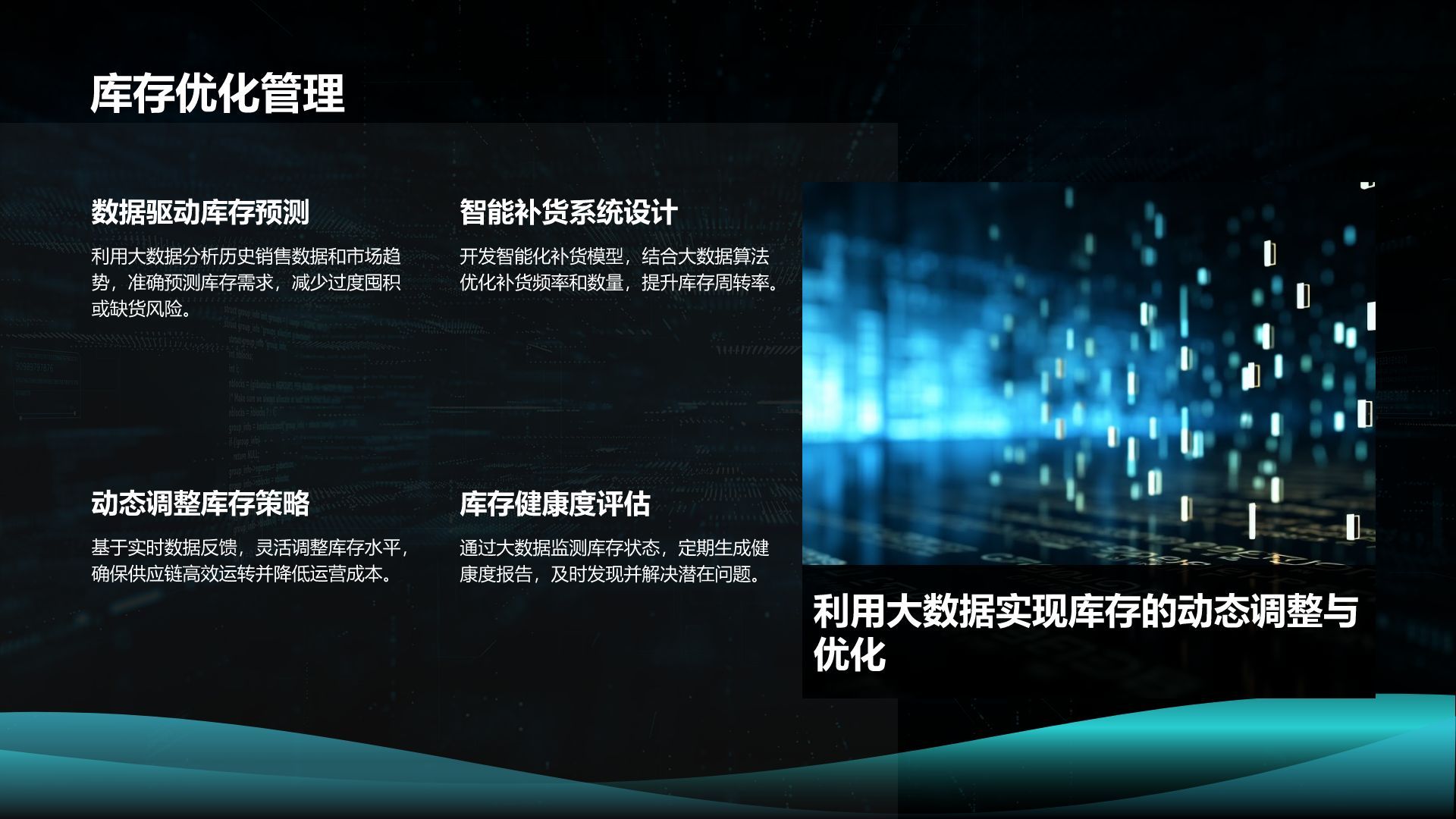 蓝色科技风通用行业大数据总结汇报PPT模板
