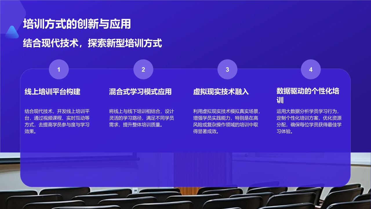 蓝色科技风教育培训工作汇报PPT模板