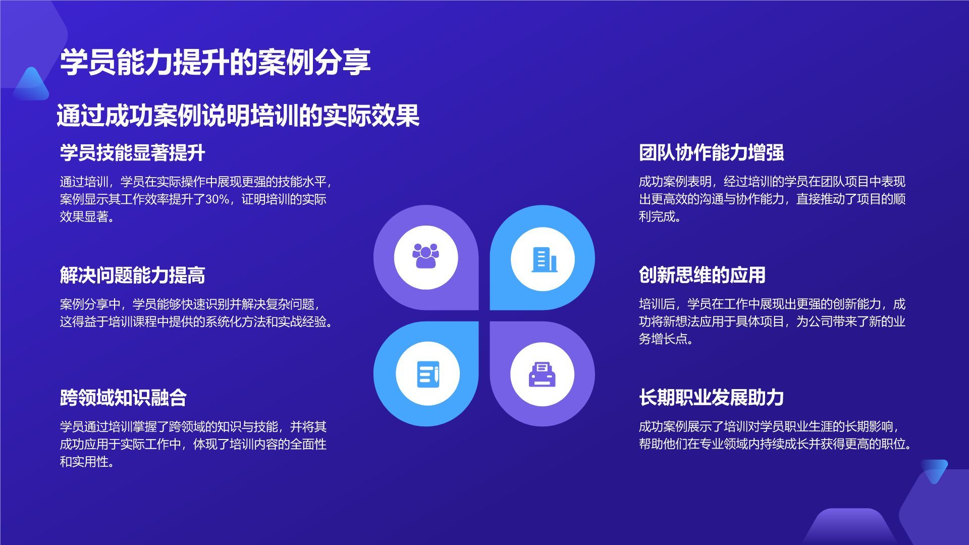 蓝色科技风教育培训工作汇报PPT模板