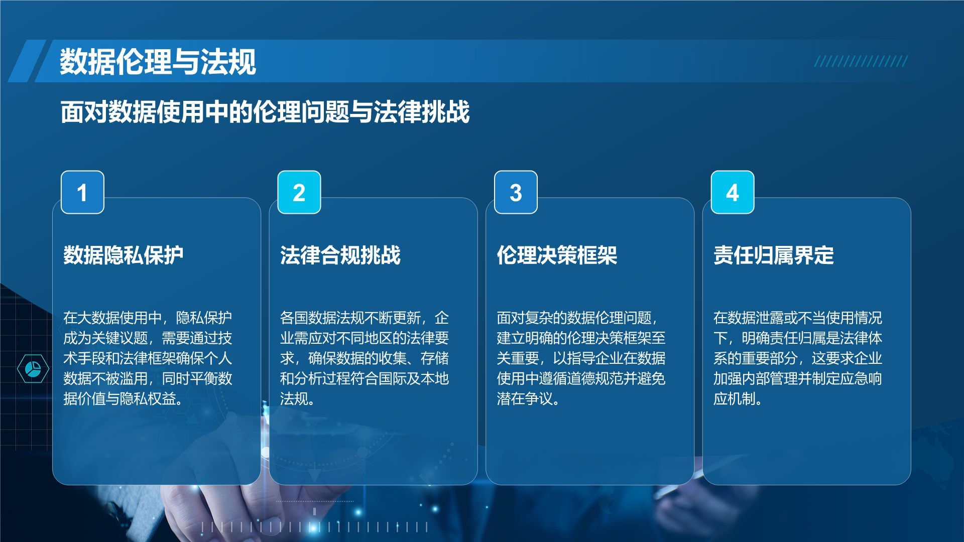 蓝色科技风通用行业大数据总结汇报PPT模板