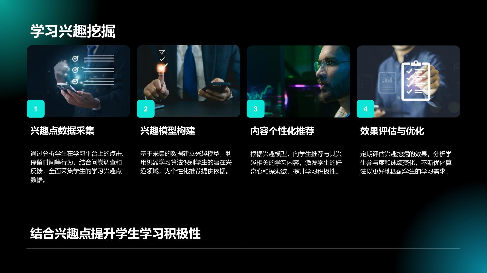 绿色科技风教育培训大数据PPT模板