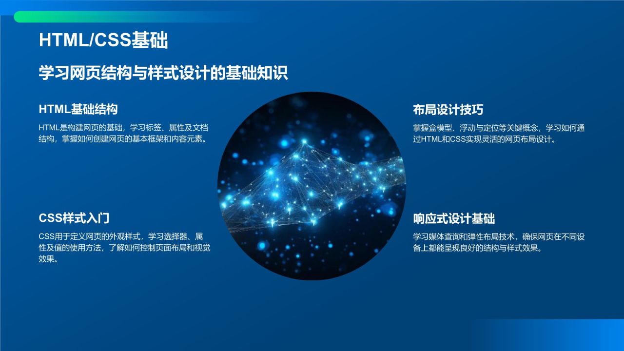 蓝色科技风教育培训IT技术PPT模板