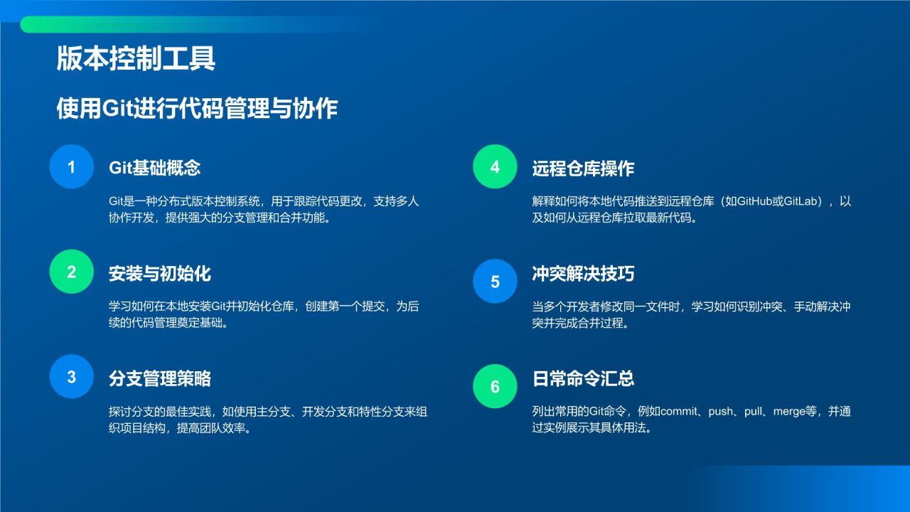 蓝色科技风教育培训IT技术PPT模板