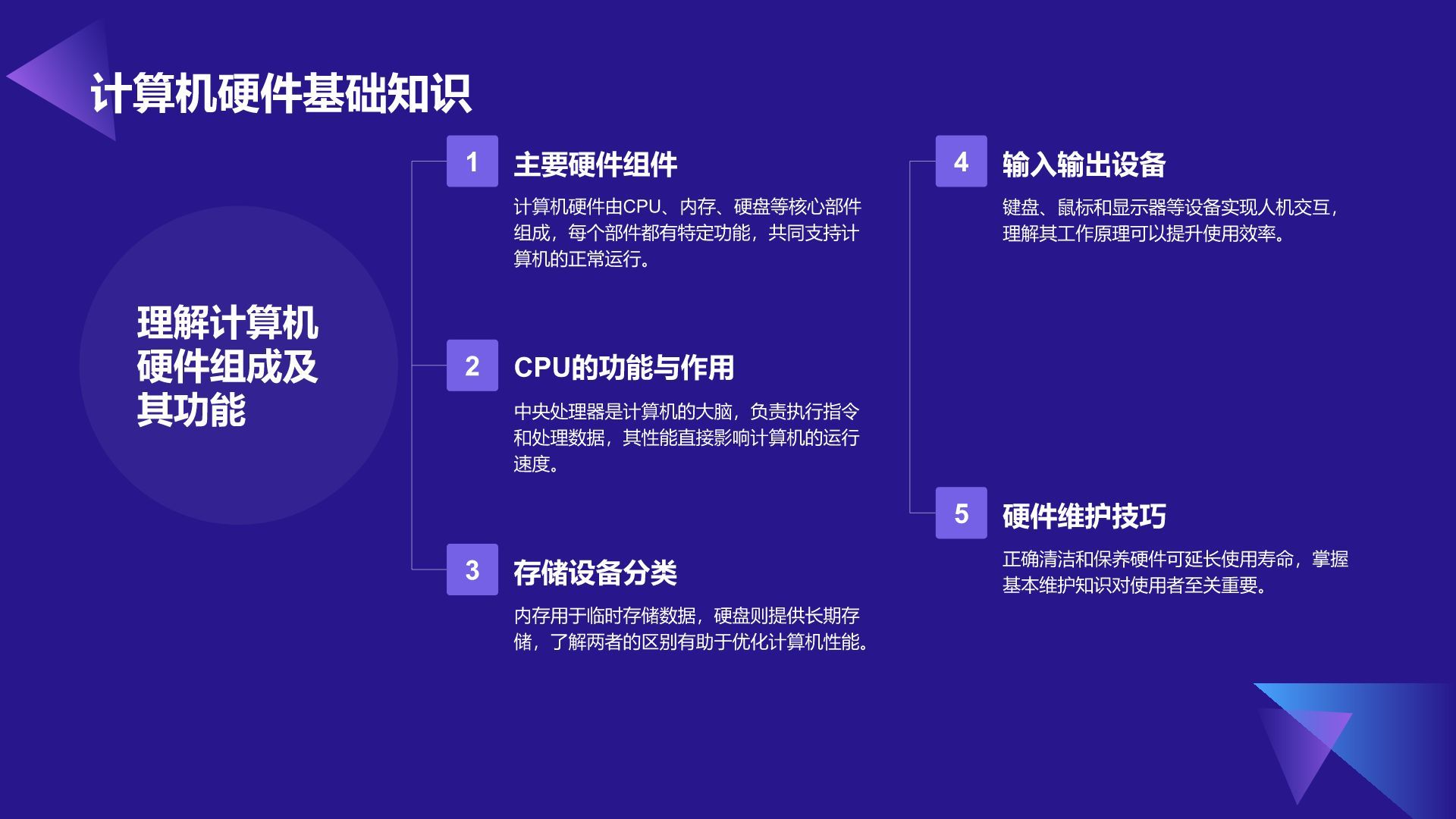 紫色科技风教育培训IT技术PPT模板