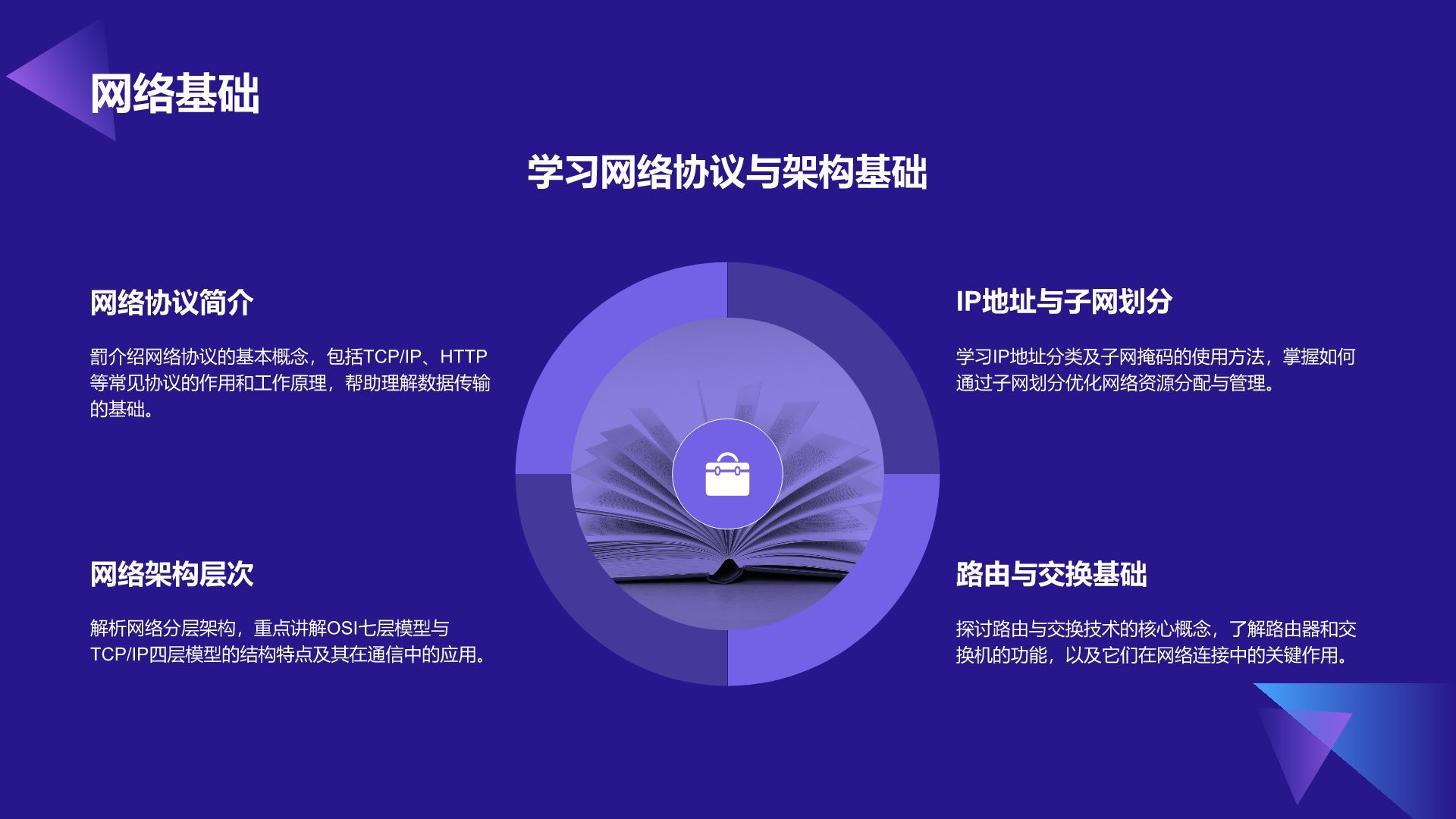 紫色科技风教育培训IT技术PPT模板