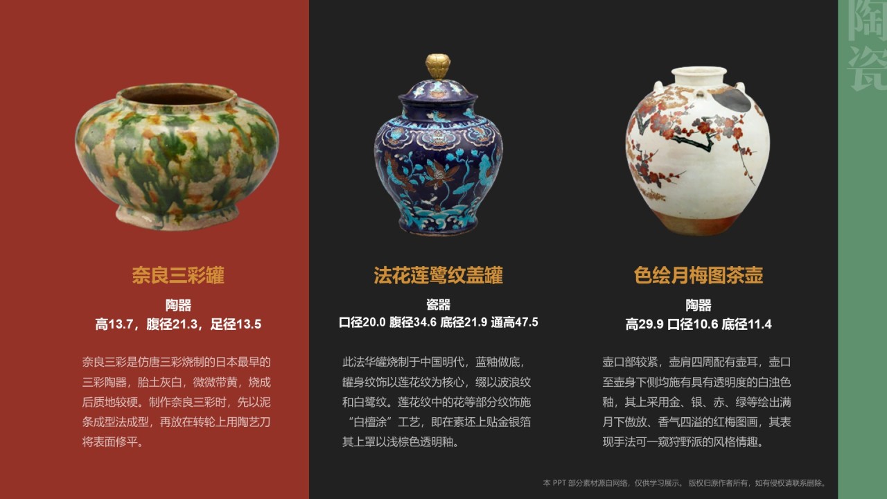 红色复古风东京国立博物馆PPT模板