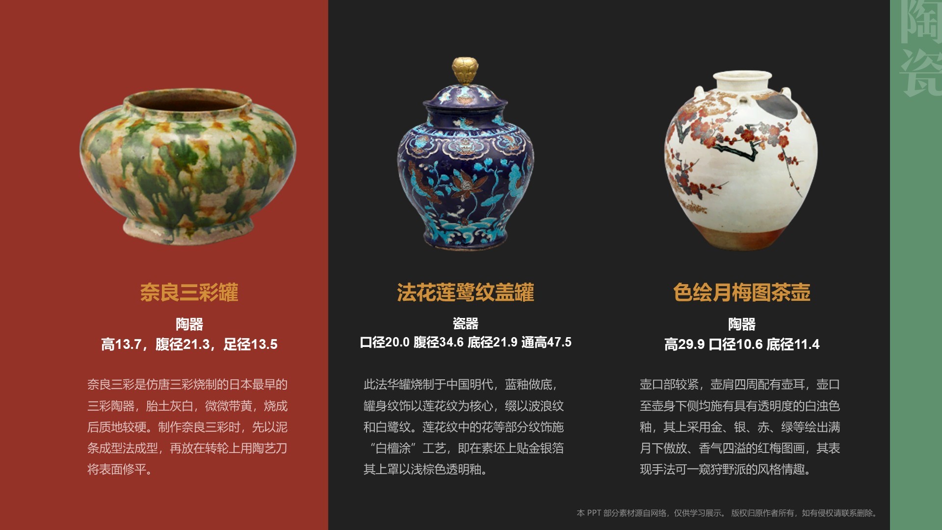 红色复古风东京国立博物馆PPT模板