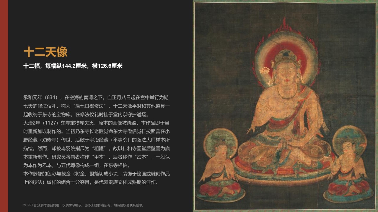 红色复古风东京国立博物馆PPT模板