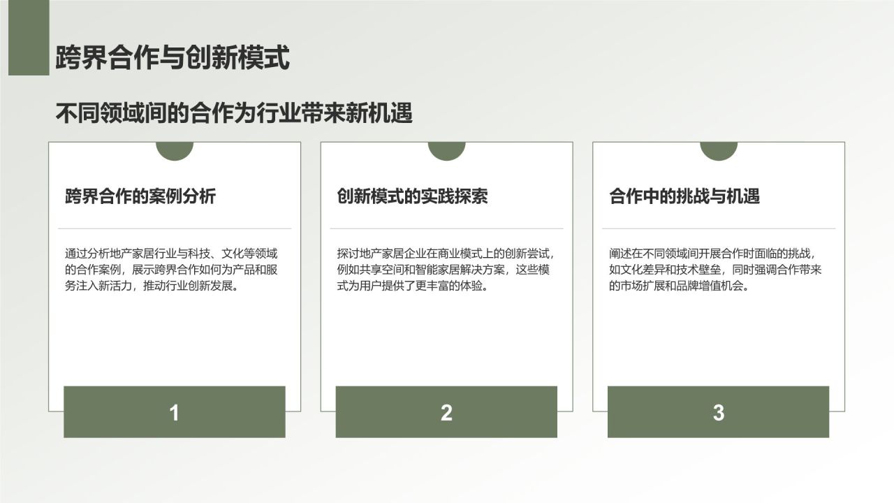 绿色商务风地产家居工作总结PPT模板