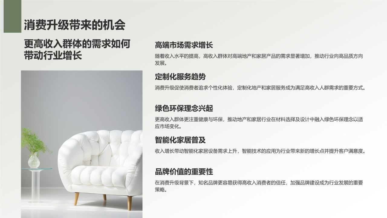 绿色商务风地产家居工作总结PPT模板