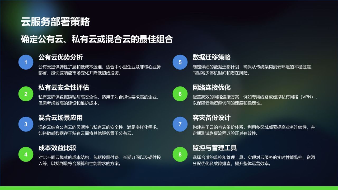 绿色科技风通用行业IT技术工作计划PPT模板