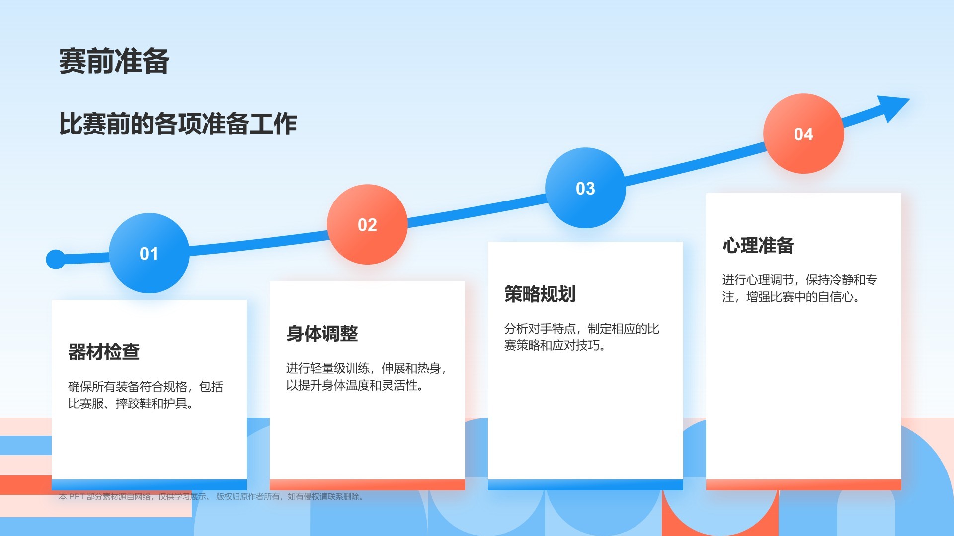 蓝色3D风奥运会——摔跤知识科普PPT模板