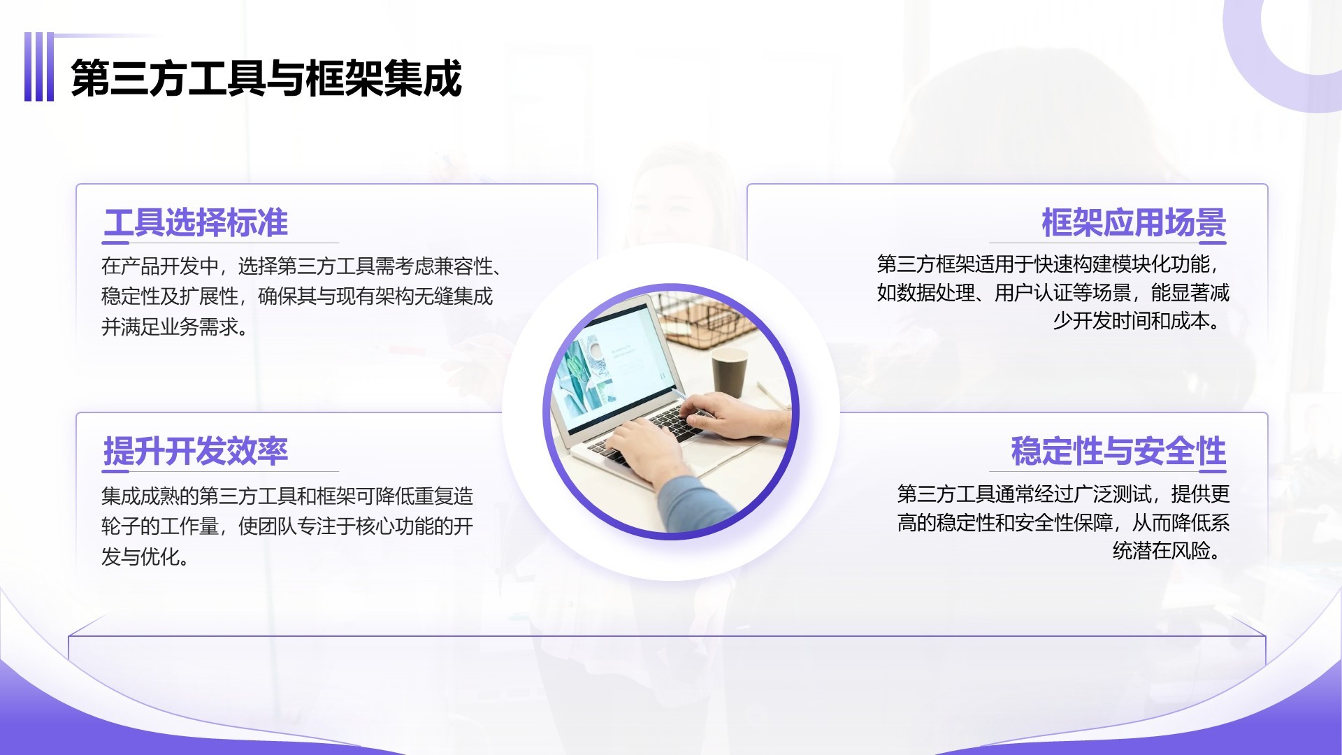 紫色商务风产品开发阶段性成果汇报PPT模板
