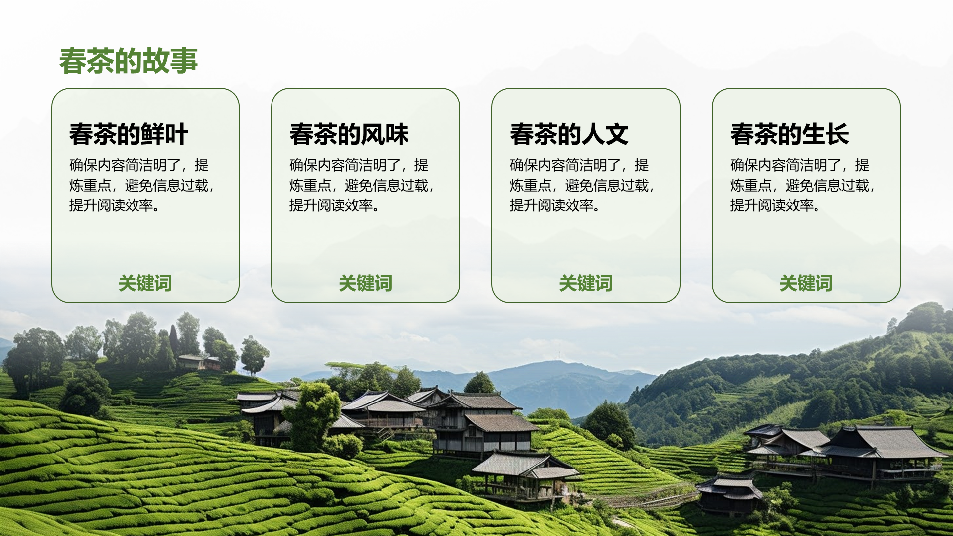 创意风茶叶PPT列表