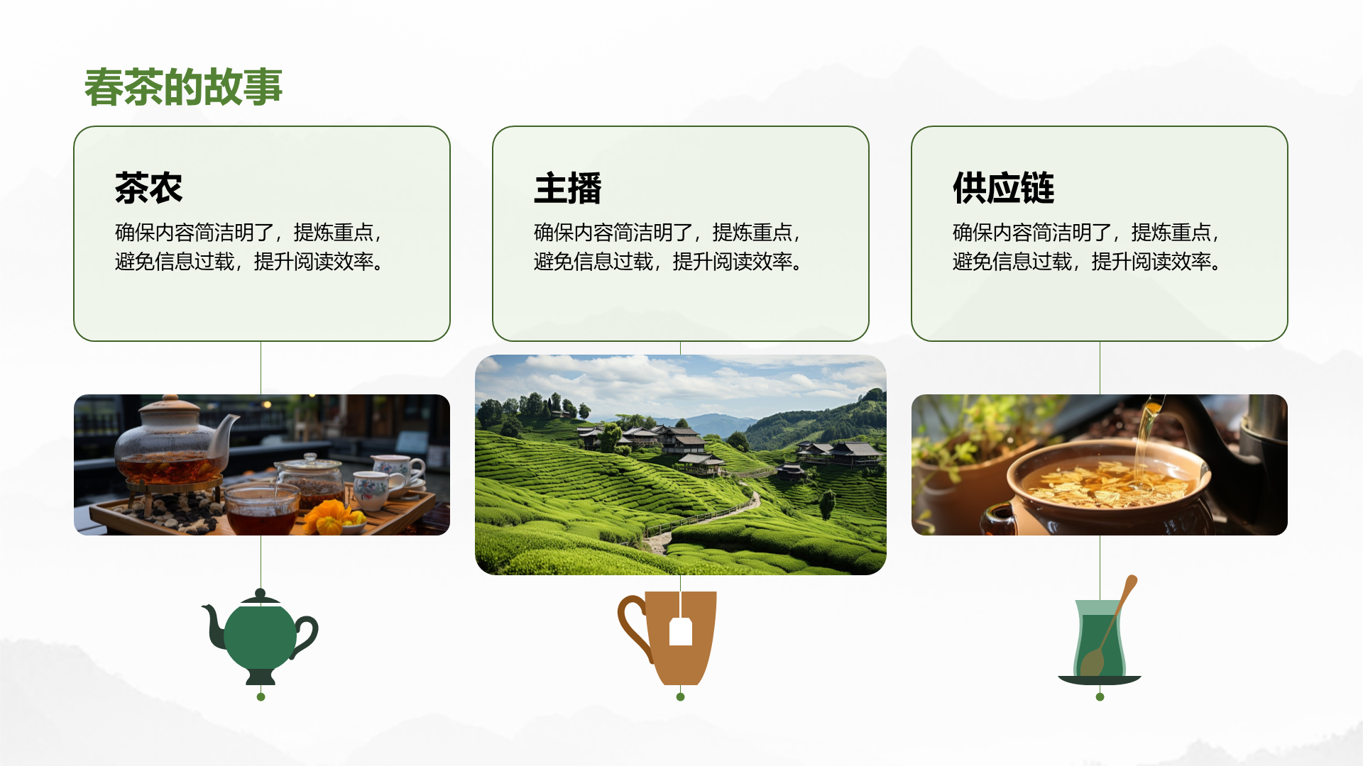 创意风茶叶PPT列表