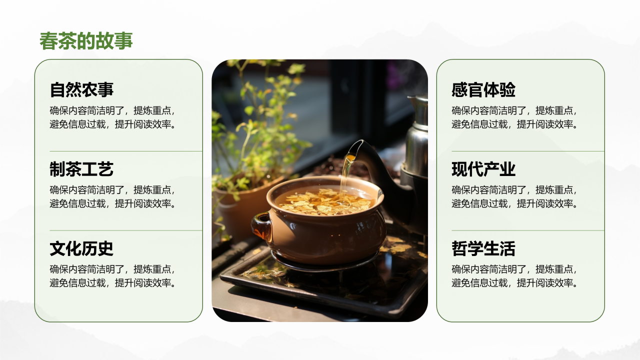 创意风茶叶PPT列表
