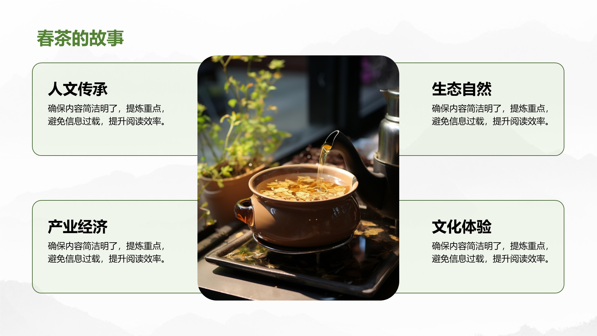 创意风茶叶PPT列表