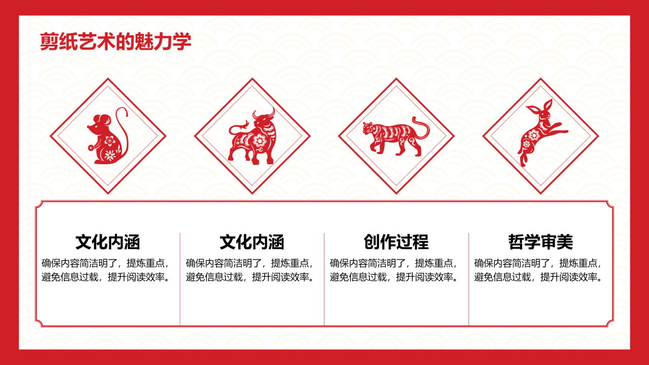 创意风剪纸PPT列表
