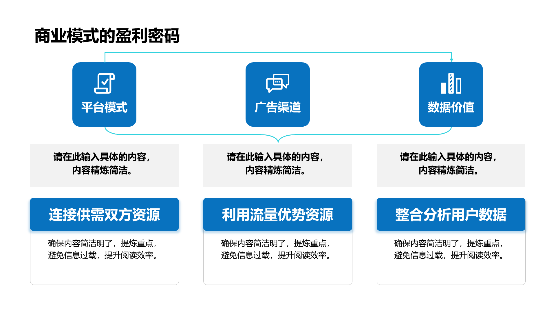 创意风商业模式PPT层次结构