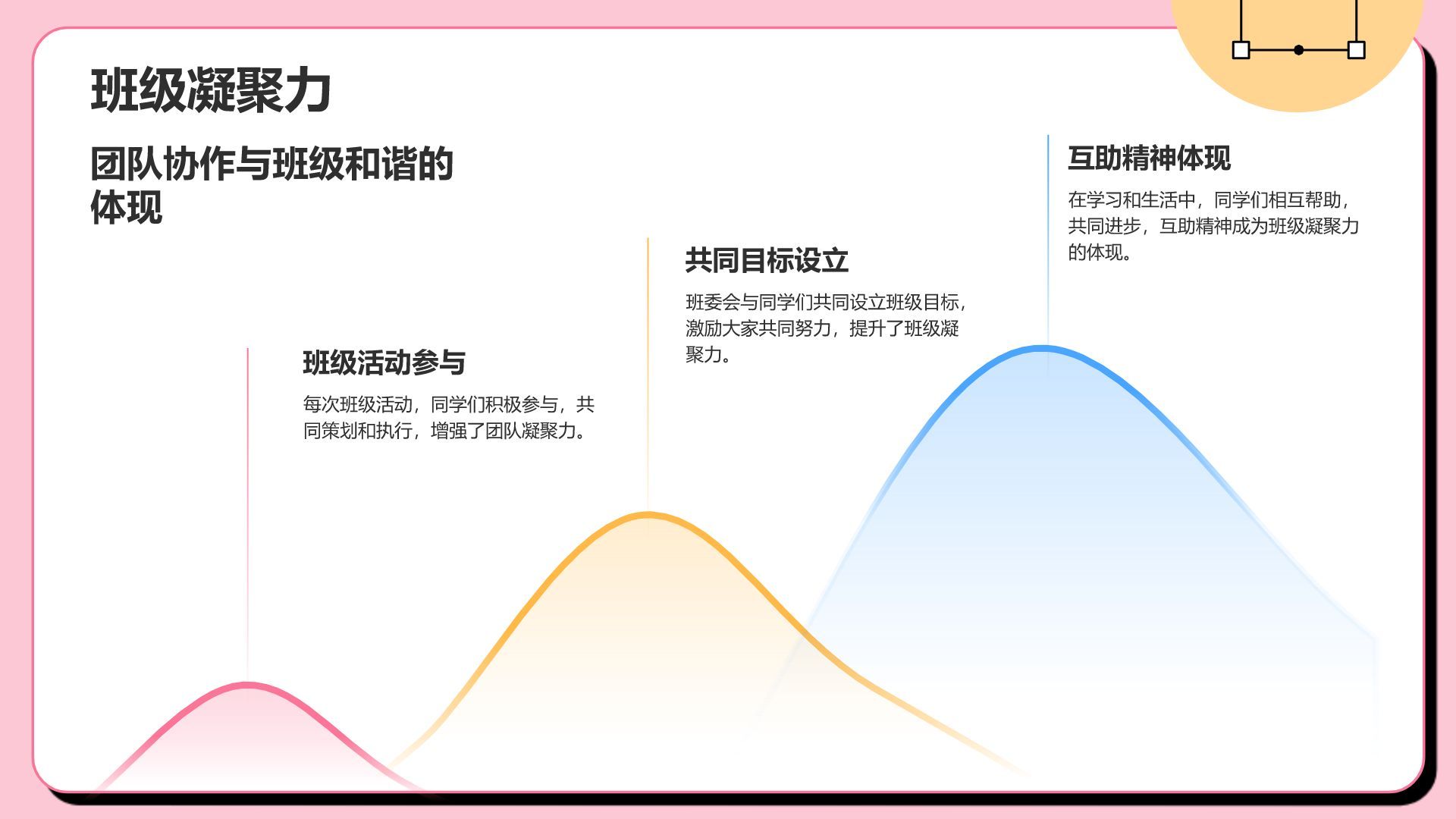 粉色插画风班级班委会工作总结PPTPPT模板