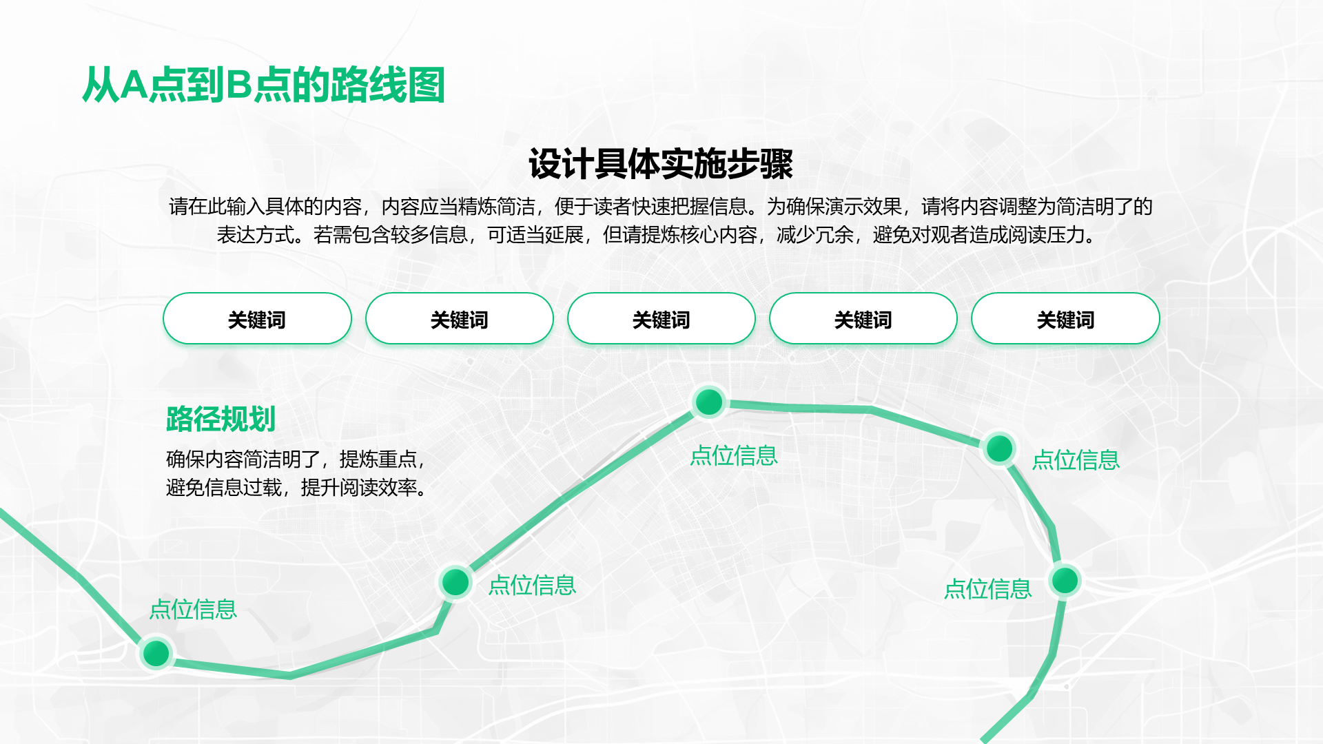 创意风线路图PPT列表