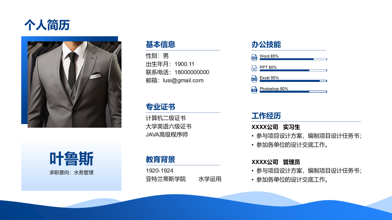 创意风个人简历PPT创意图示