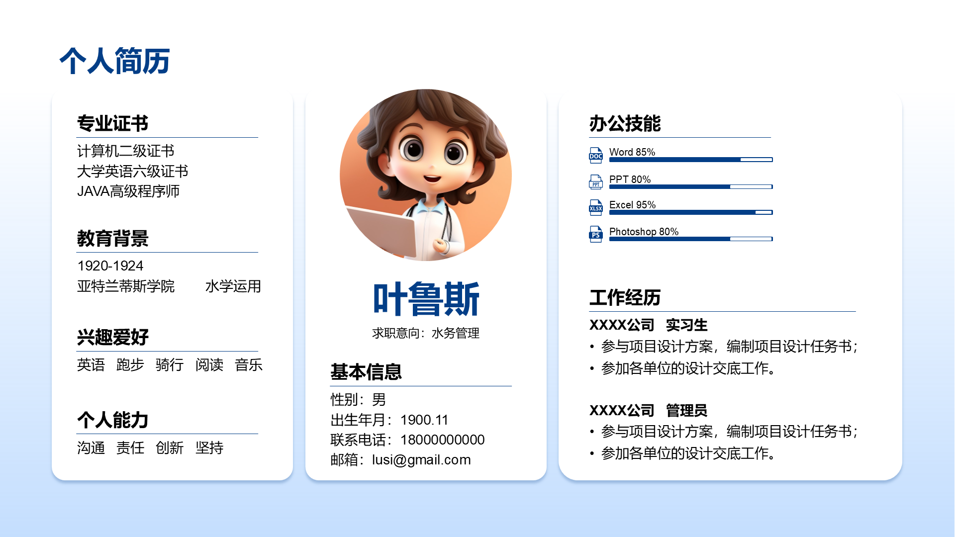 创意风个人简历PPT创意图示