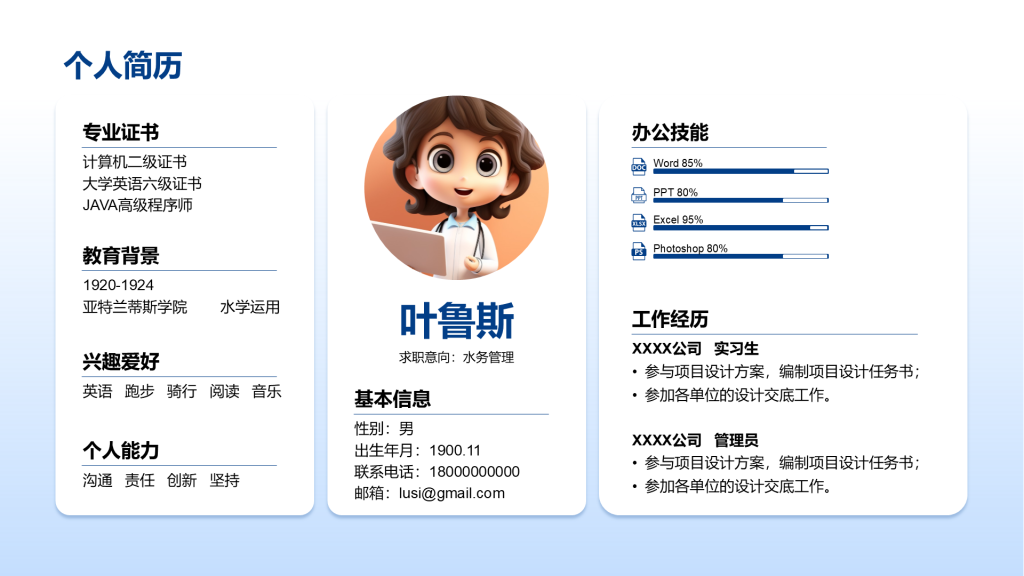 创意风个人简历PPT创意图示