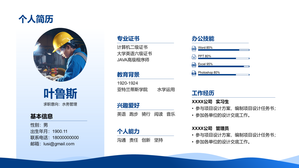 创意风个人简历PPT创意图示