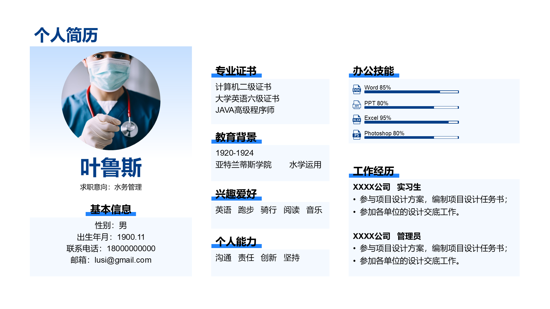 创意风个人简历PPT创意图示