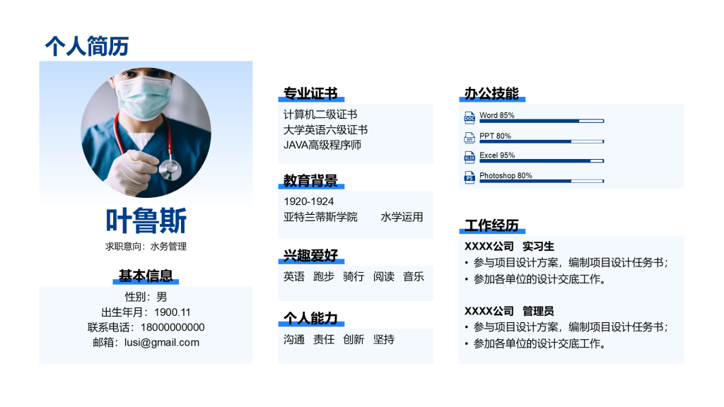 创意风个人简历PPT创意图示