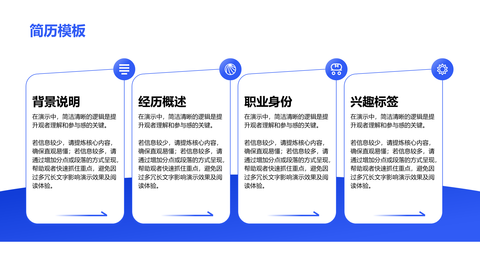 创意风简历模板PPT列表