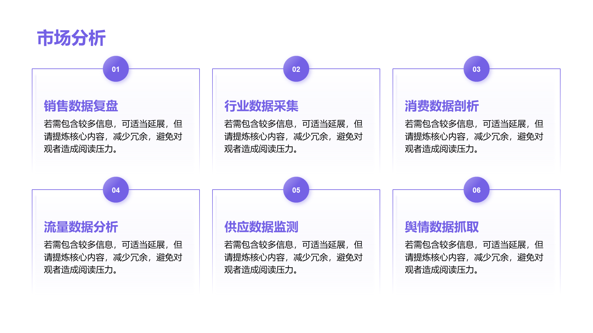 创意风市场分析PPT矩阵