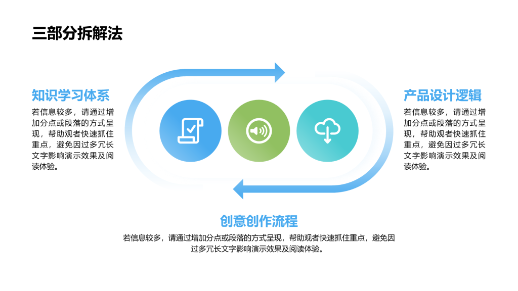 创意风三部分PPT循环