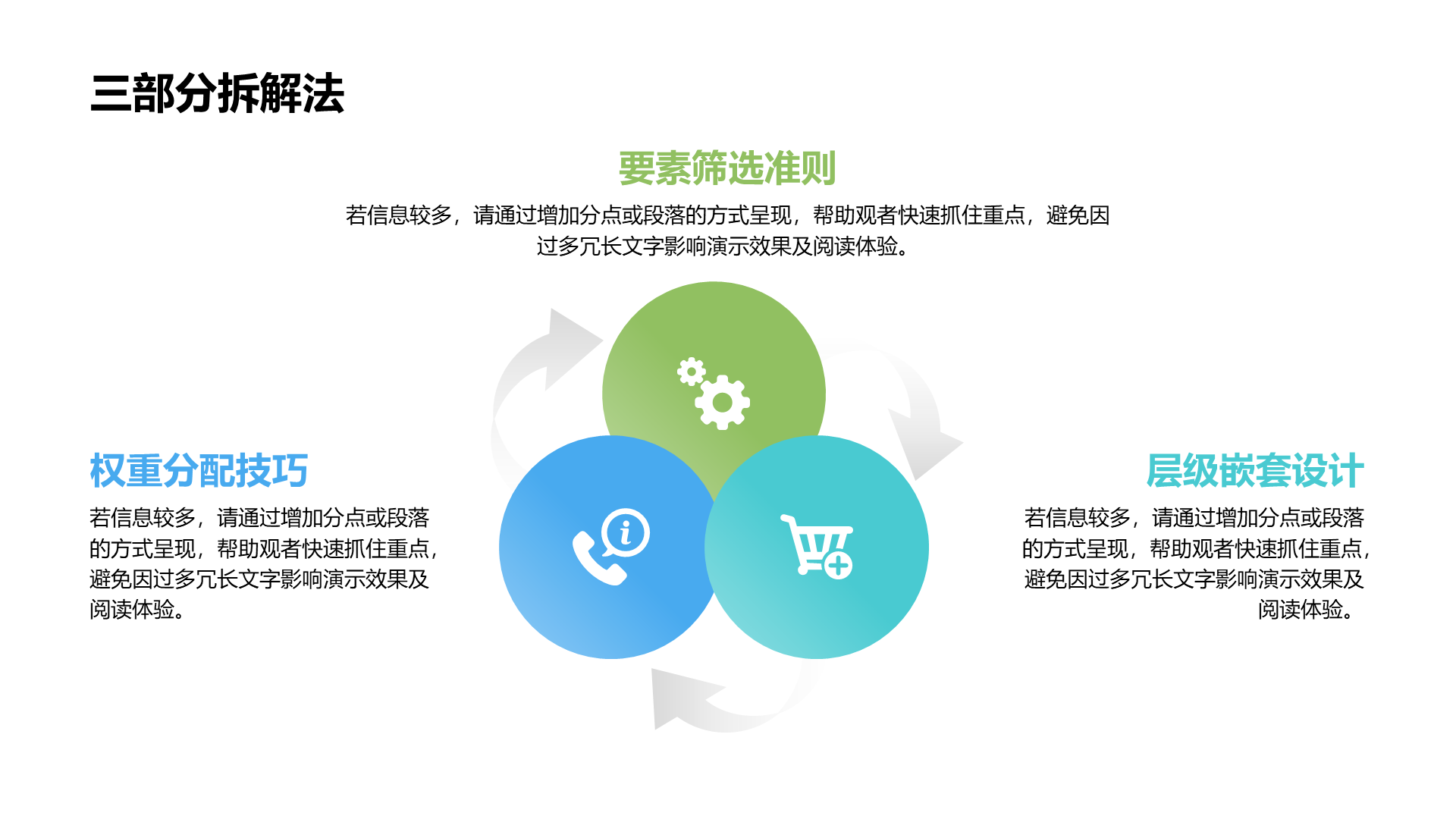 创意风三部分PPT循环