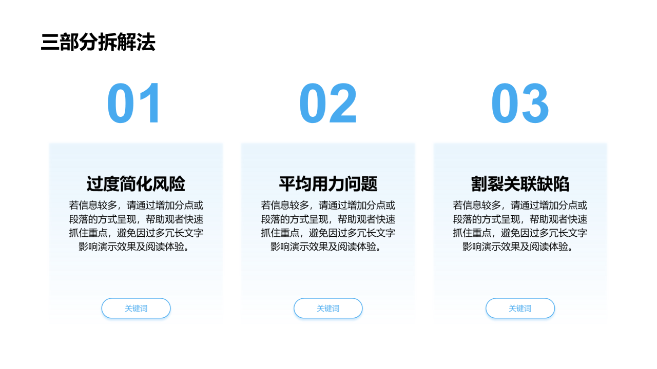 创意风三部分PPT列表
